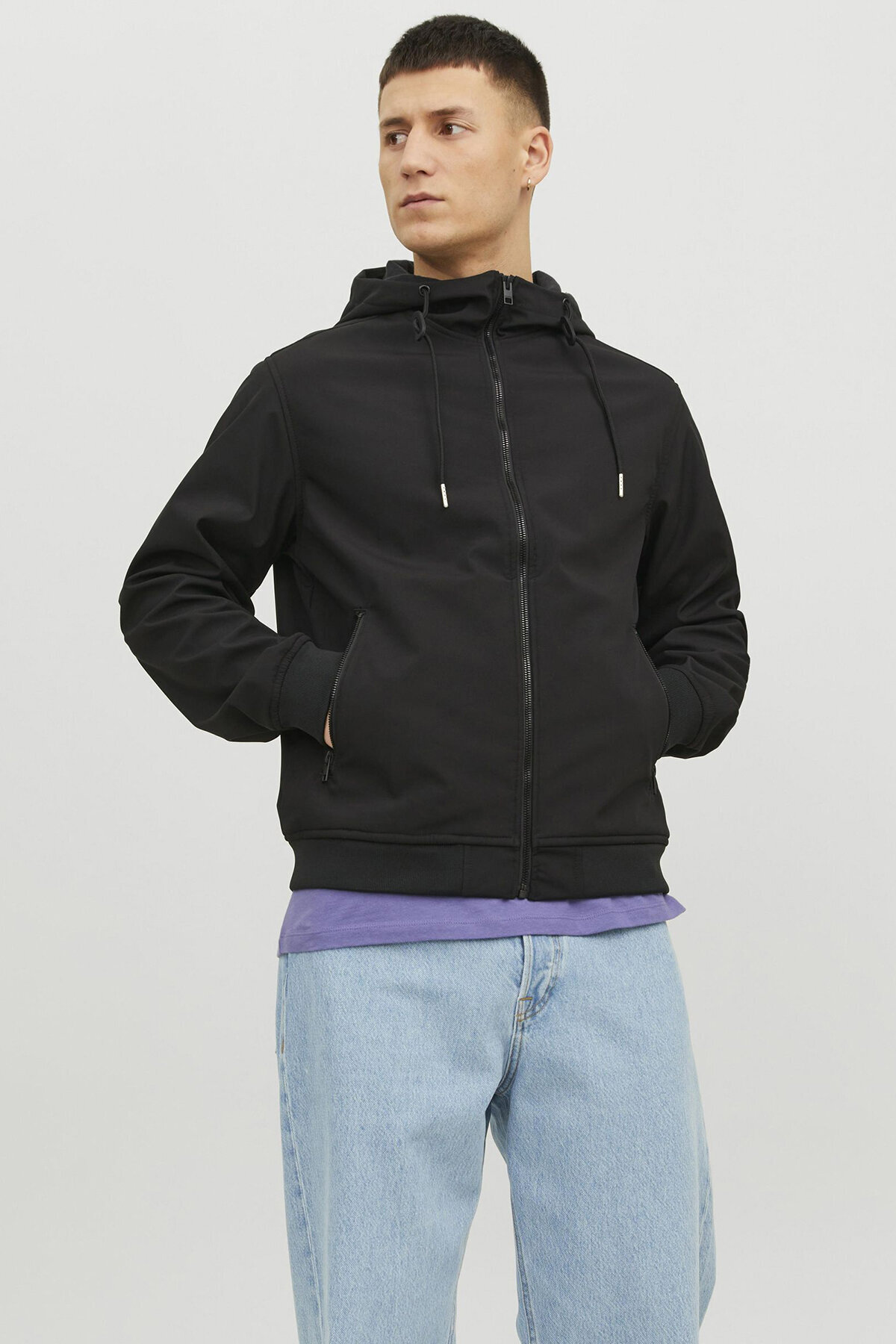 Jack&Jones Basic Softshell Erkek Mont 12236300 BLACK