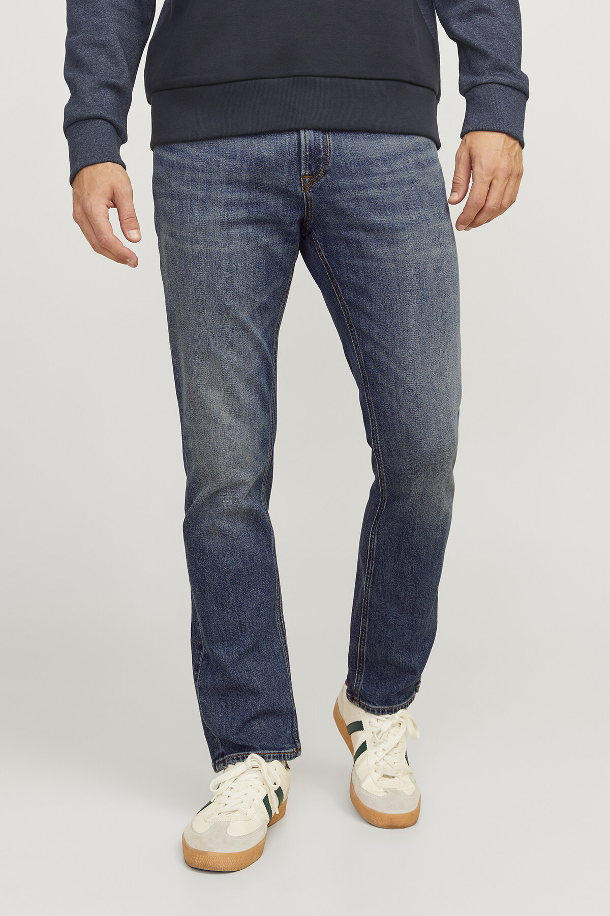 Jack&Jones Clark Erkek Kot Pantolon 12258105 BLUE DENIM
