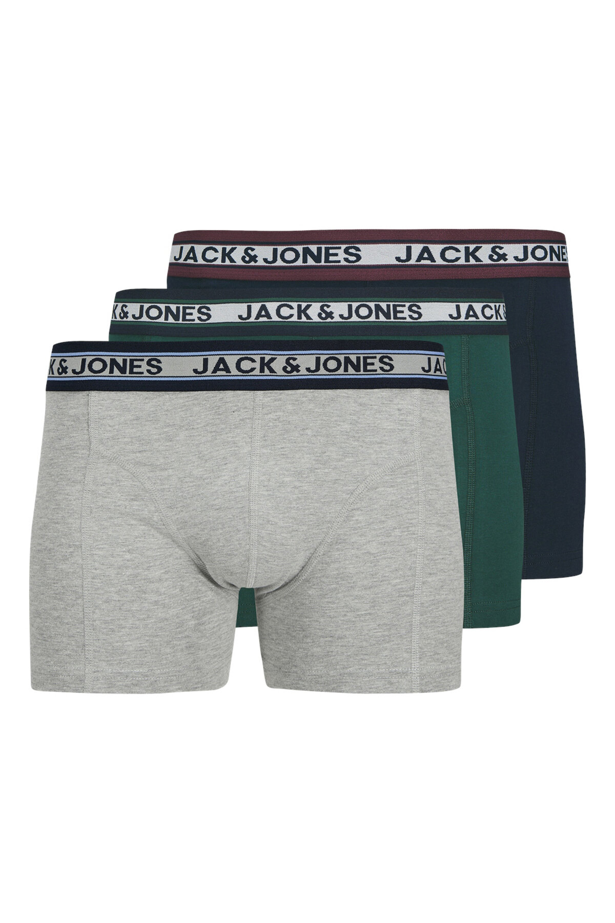 Jack&Jones Erkek 3'lü Boxer 12270759.GR/YSL