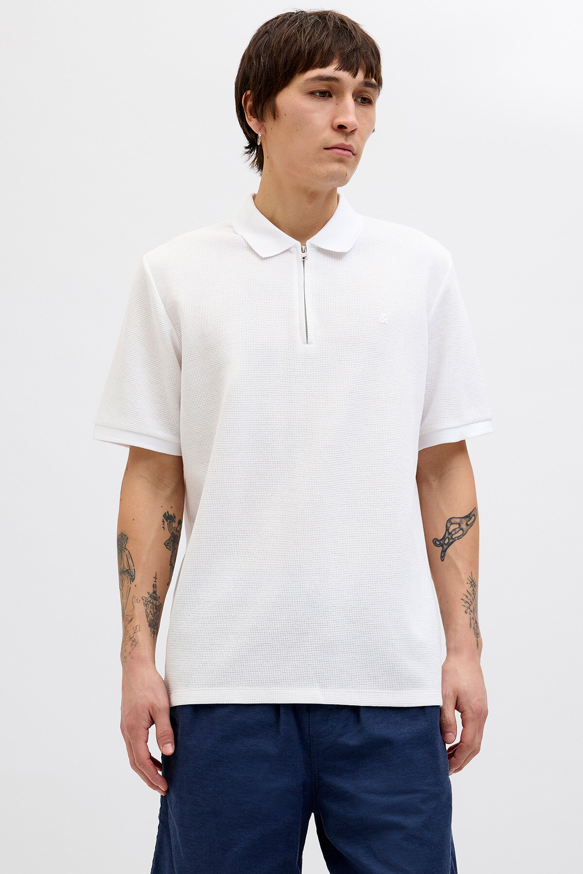 Jack&Jones Erkek Polo Yaka Tişört 12279177 WHITE