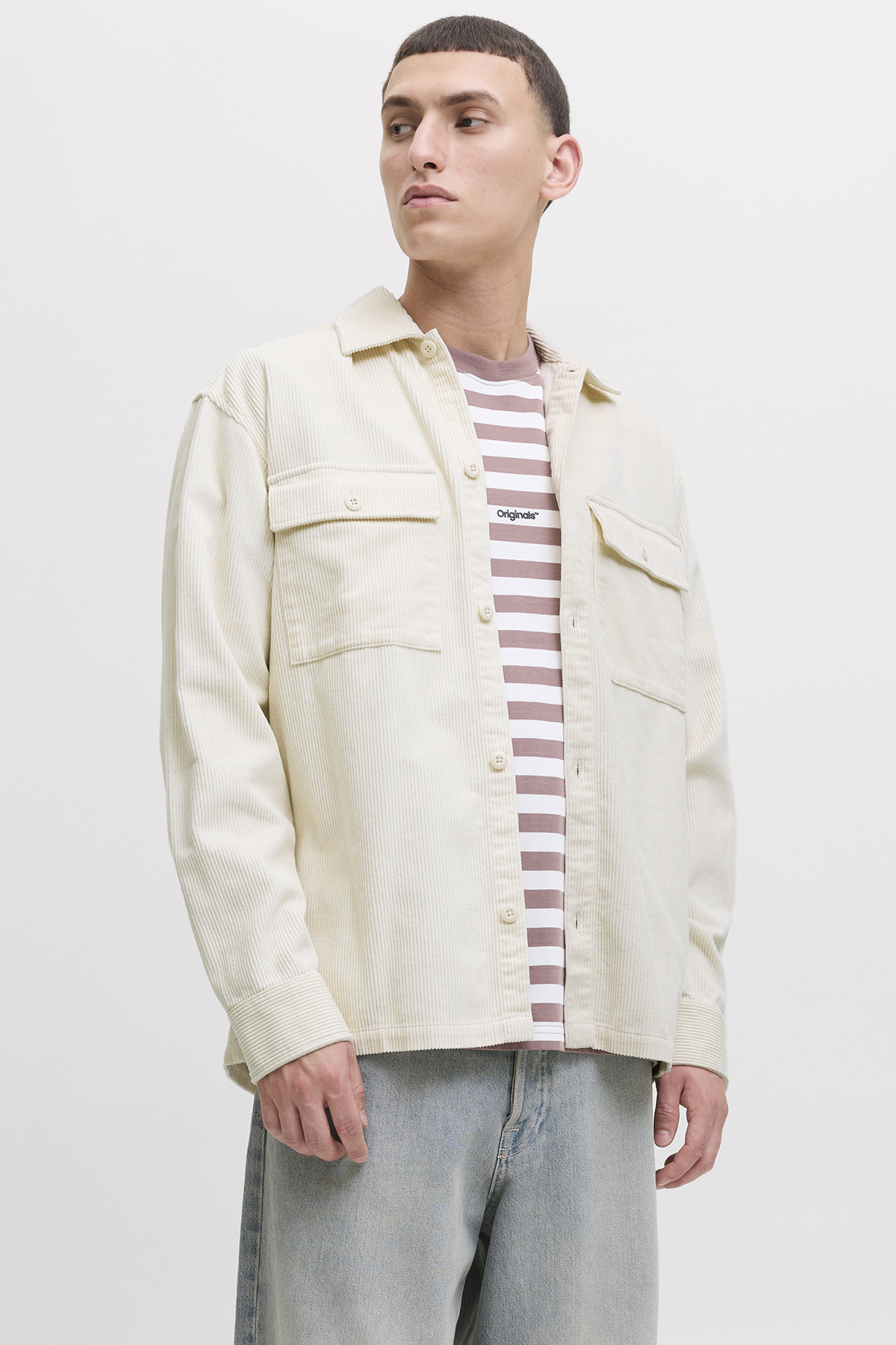 Jack&Jones Erkek Gömlek 12278825 ANTIQUE WHITE