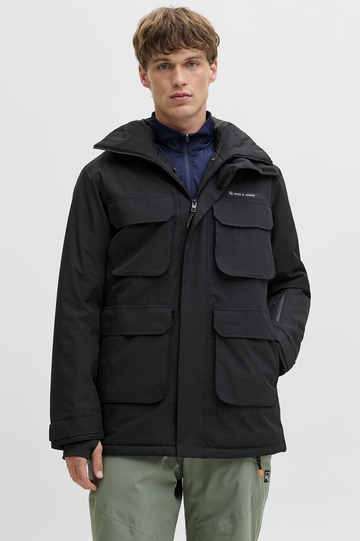 Jack&Jones Erkek Mont 12284695 BLACK BEAUTY