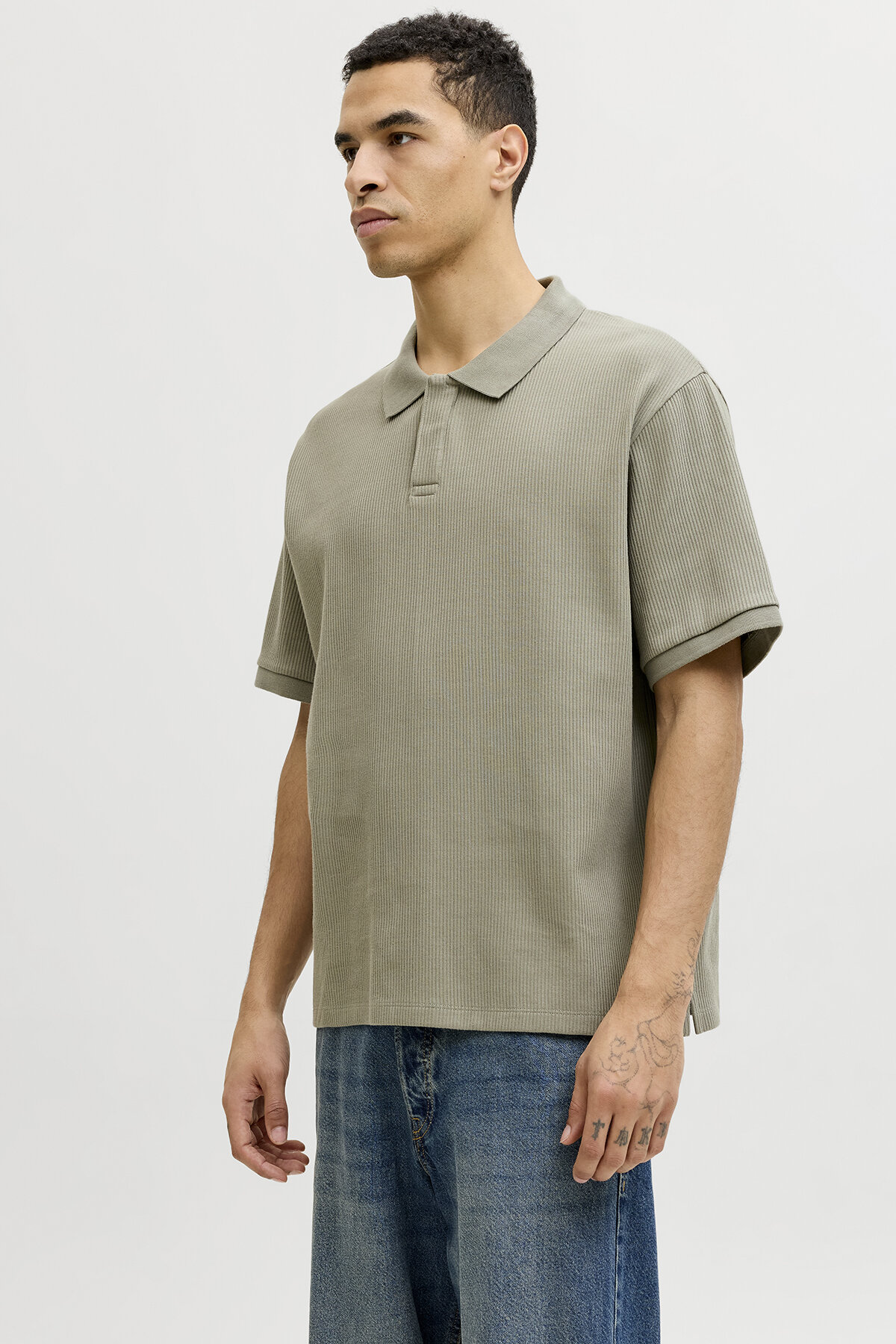 Jack&Jones Erkek Polo Yaka Tişört 12287988 VETIVER