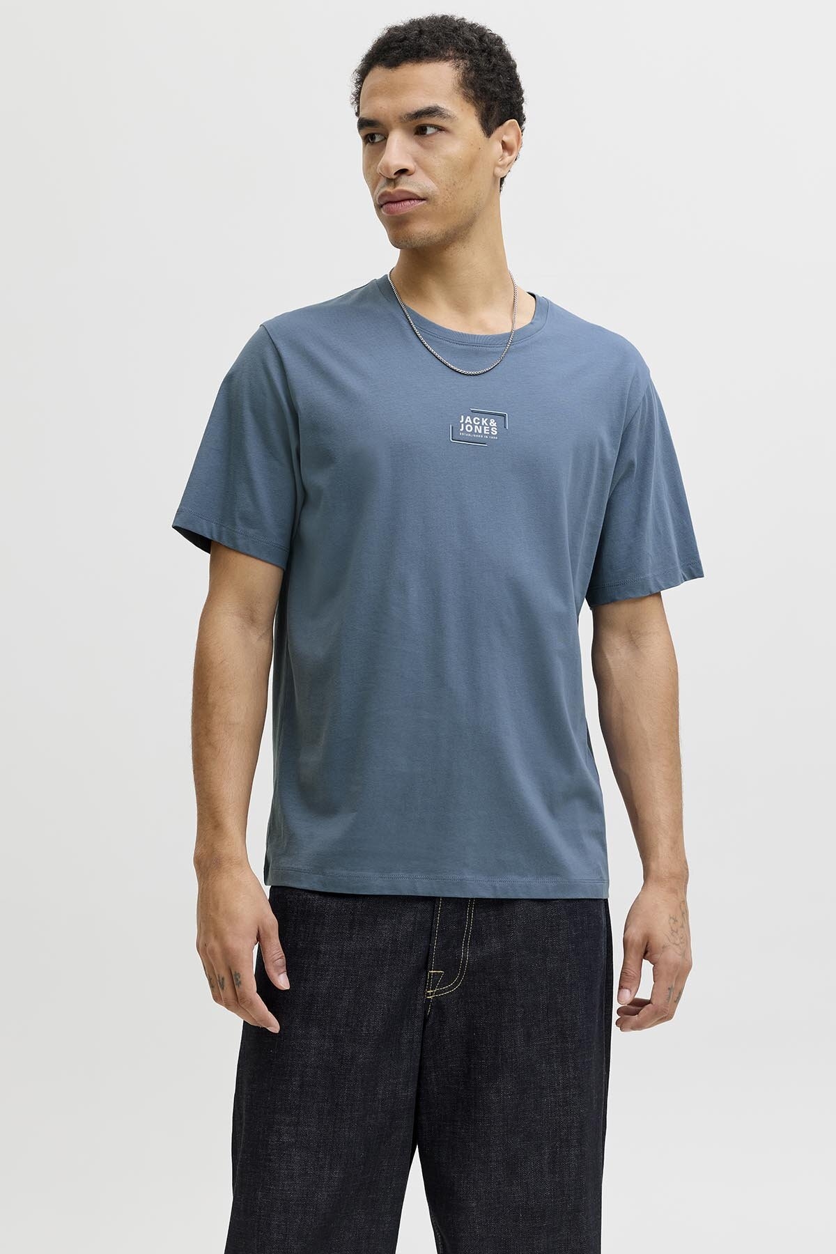 Jack&Jones Erkek Tişört 12268415 Blue Mirage