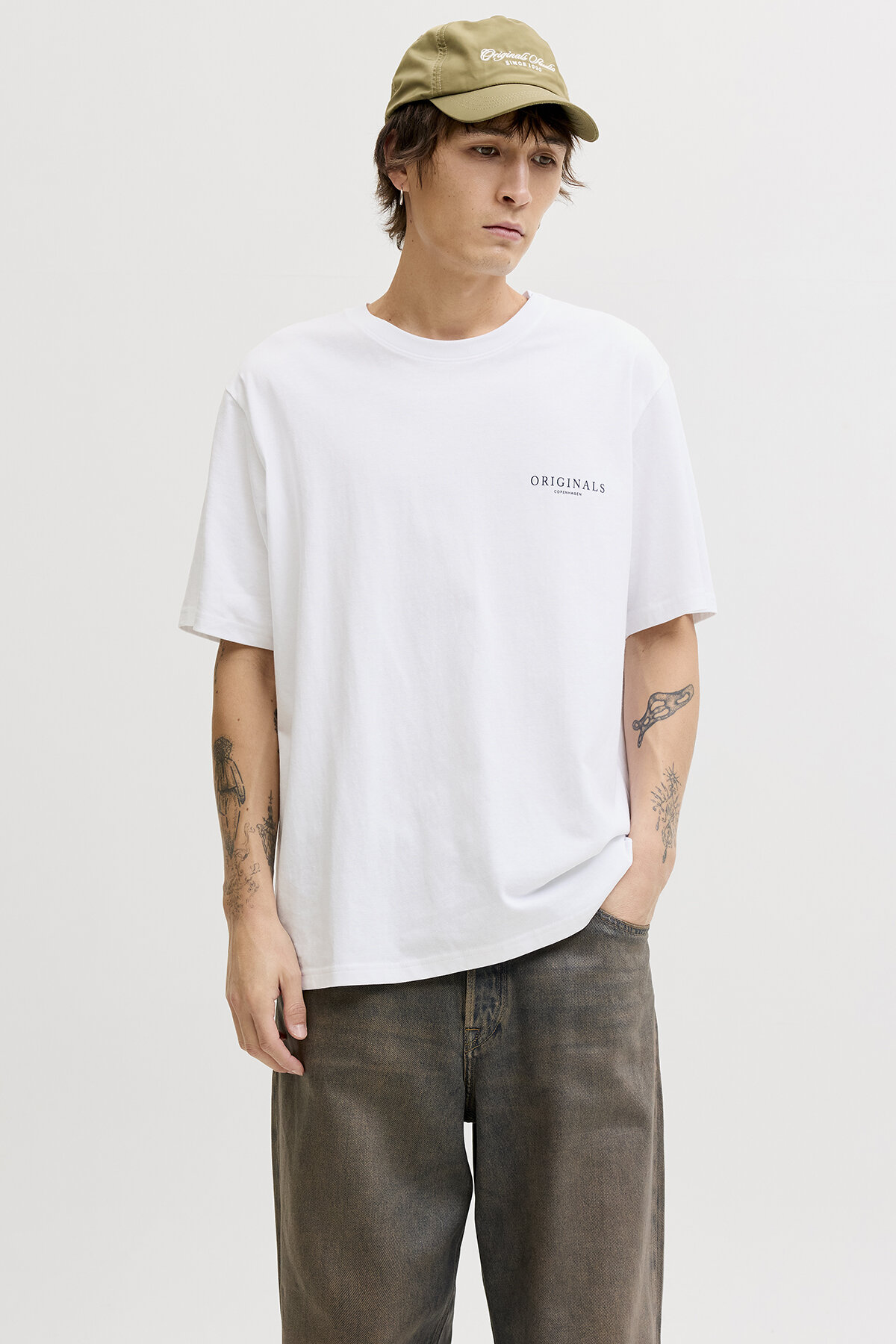 Jack&Jones Erkek Tişört 12292148 BRIGHT WHITE