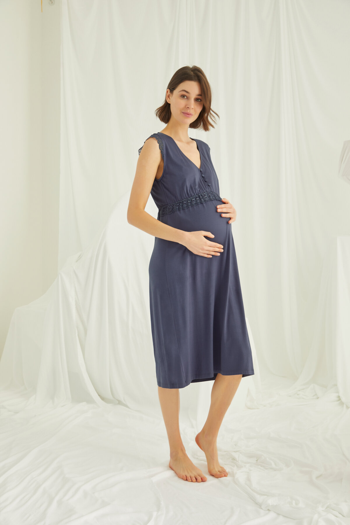 Monamise Kadın Hamile Gecelik 18K18448