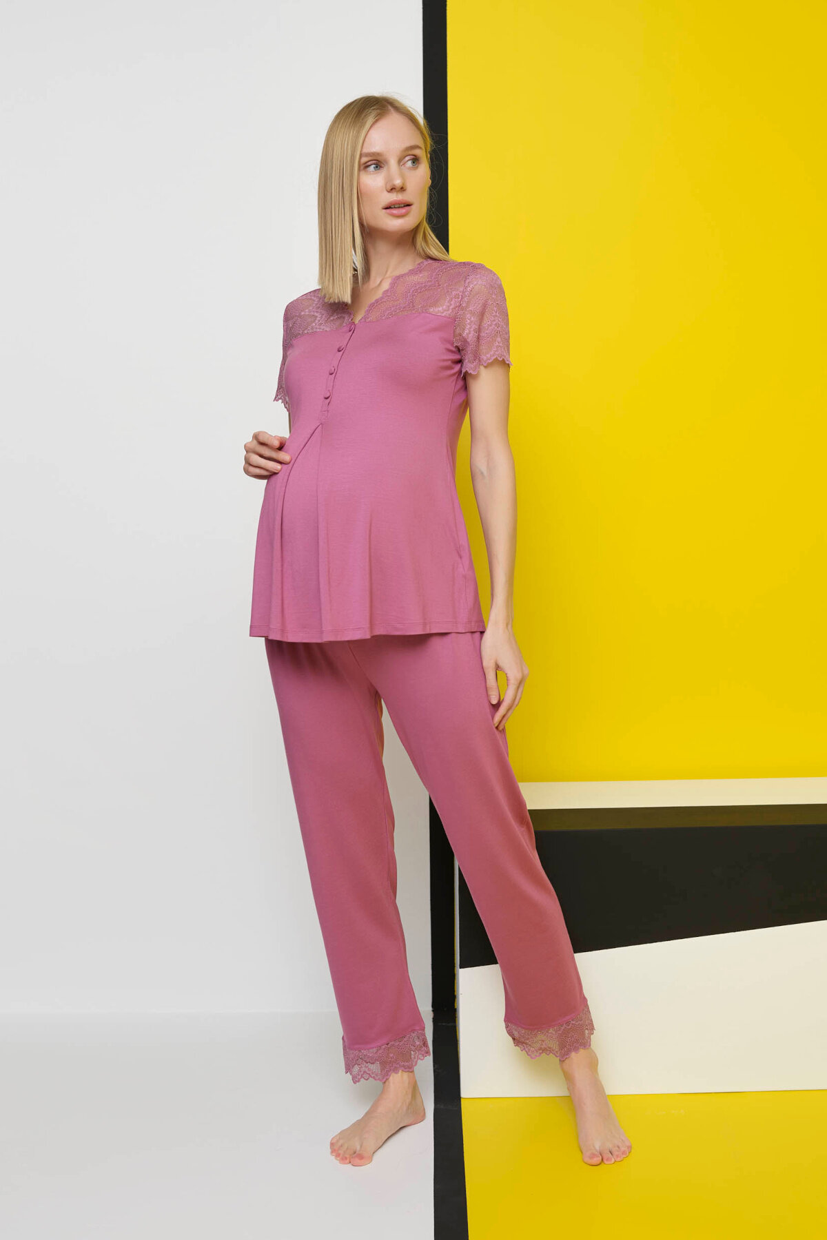 Monamise Kadın Hamile Pijama Takımı 21Y21072