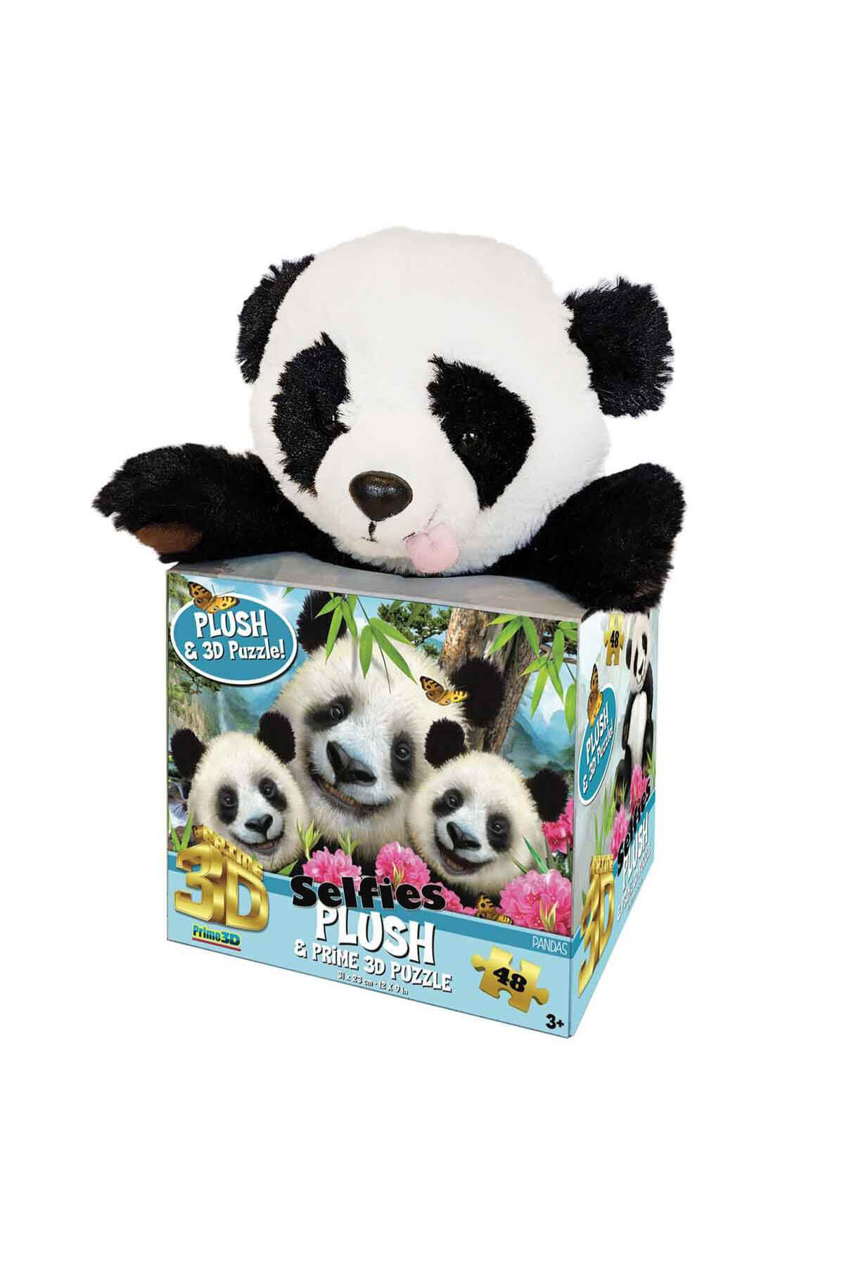 Panda Peluş ve 48 Parça Puzzle