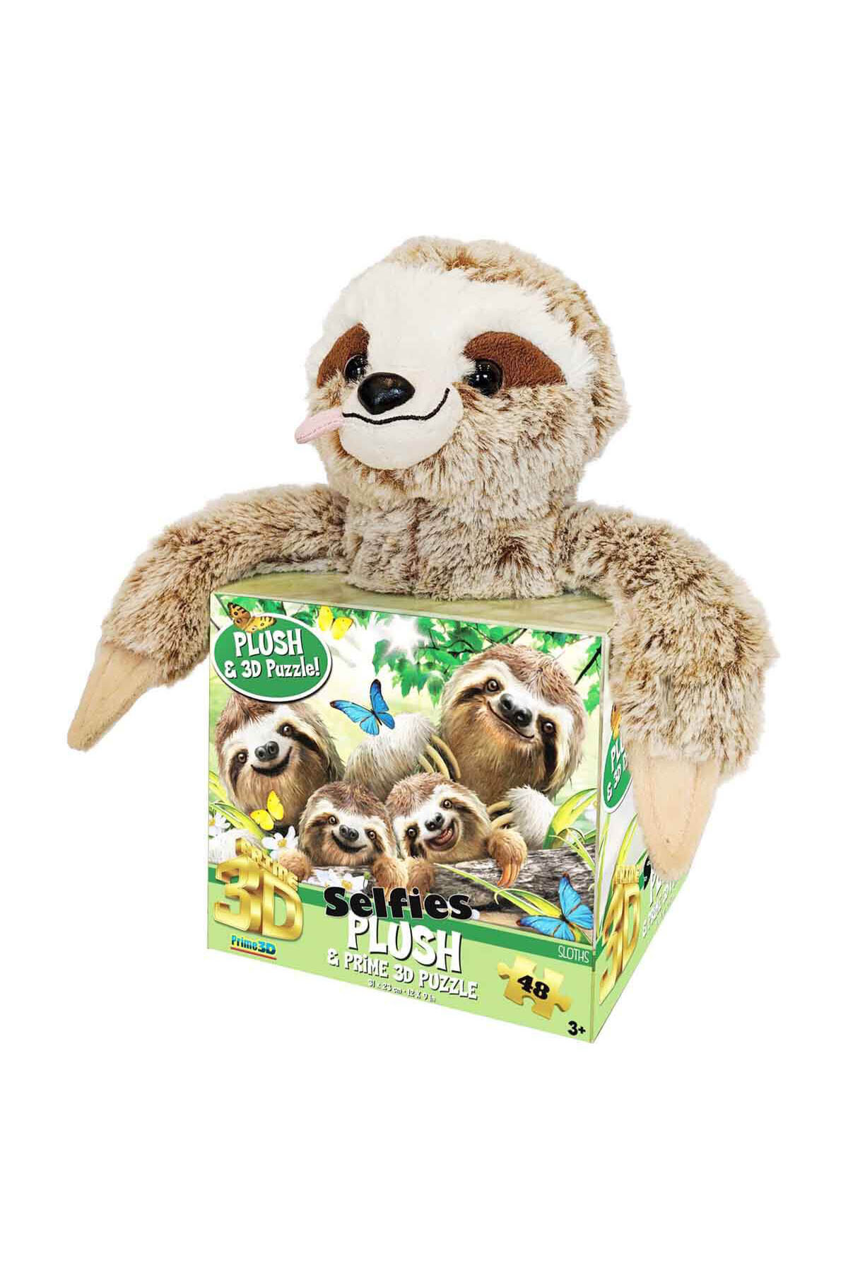 Tembel Hayvan Peluş ve 48 Parça Puzzle