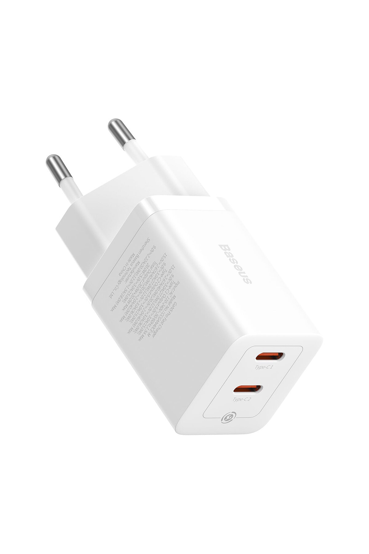 Baseus GaN5 Pro C+C 40W Şarj Cihazı-Beyaz