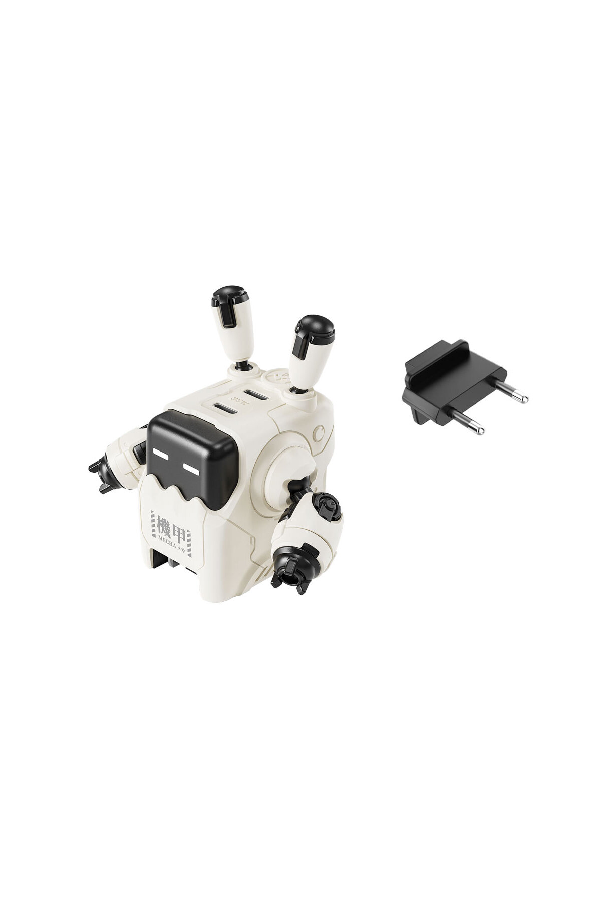 GravaStar Delta35 Robot Figürlü 35W Hızlı Şarj Adaptörü Beyaz