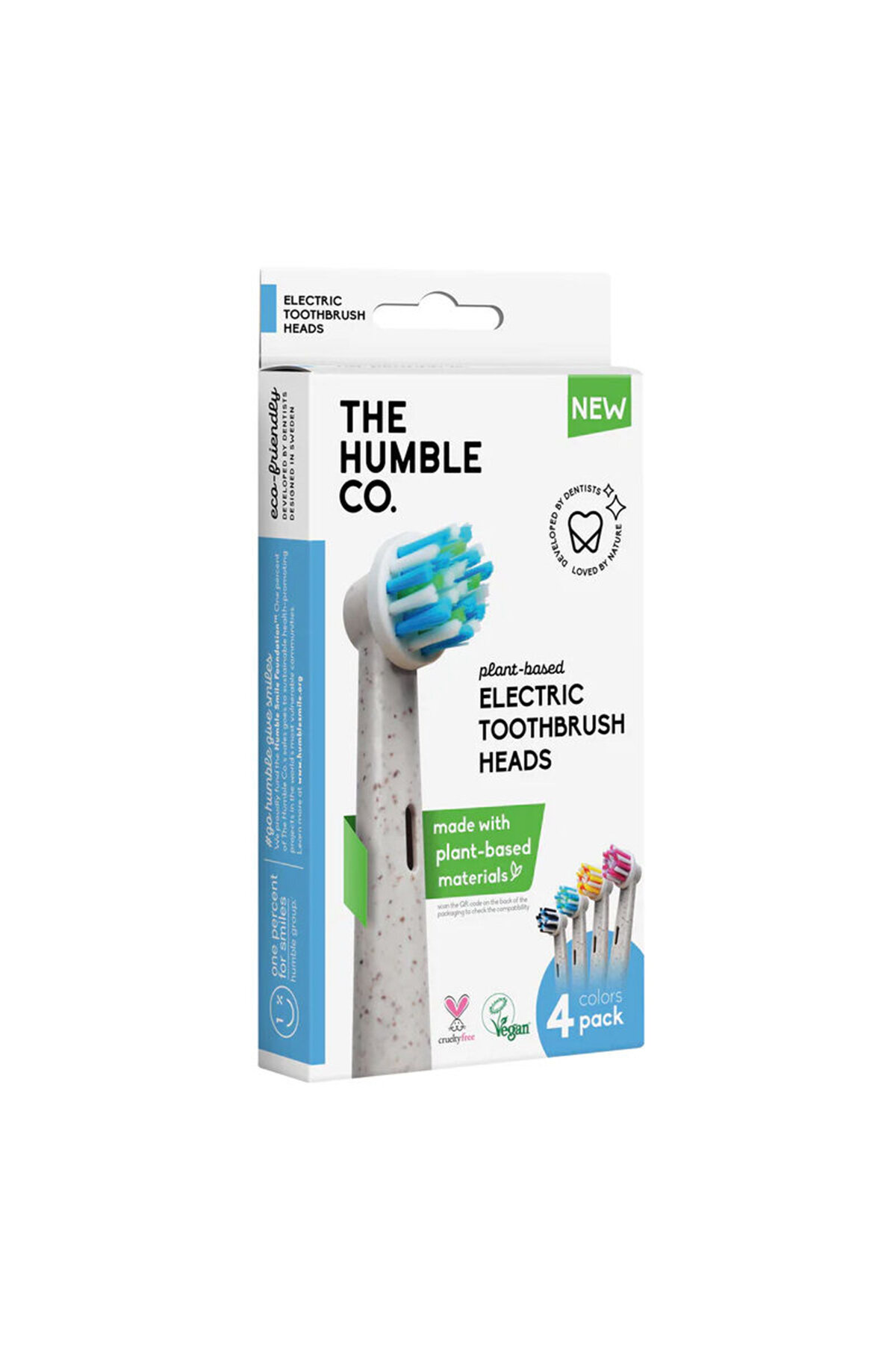 Humble Bitki Bazlı Malzemeden Elektrikli Diş Fırçası Başlığı 4 Adet