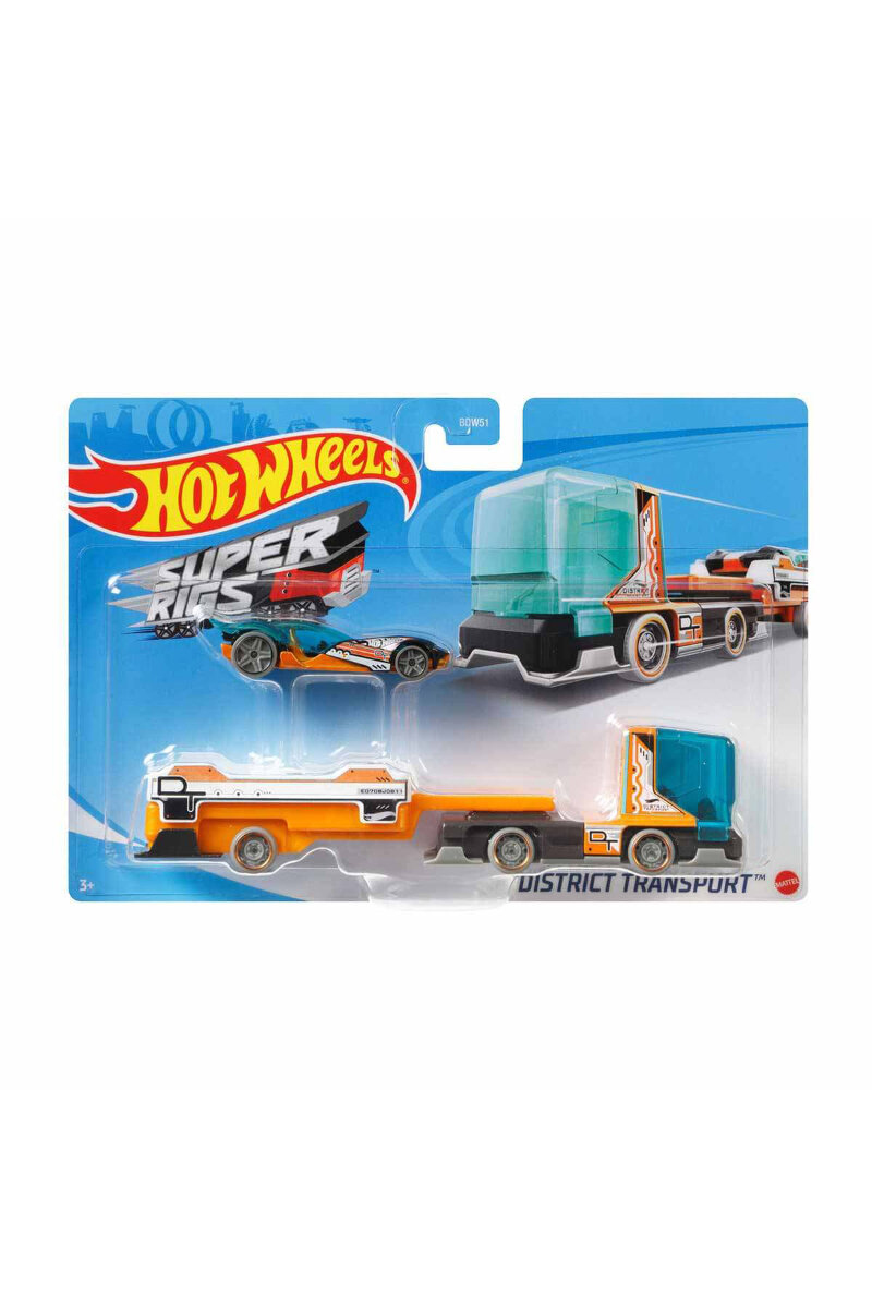 Hot Wheels Taşıyıcı Tırlar - Enerjik Ayrıntılarla Dolu Spor Arabalı Süper Tırlar - BDW51