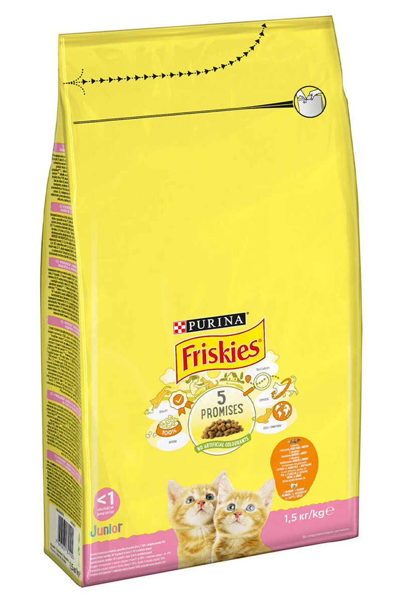 Friskies Yavru Kuru Kedi Maması Sütlü Tavuklu 1,5 kg
