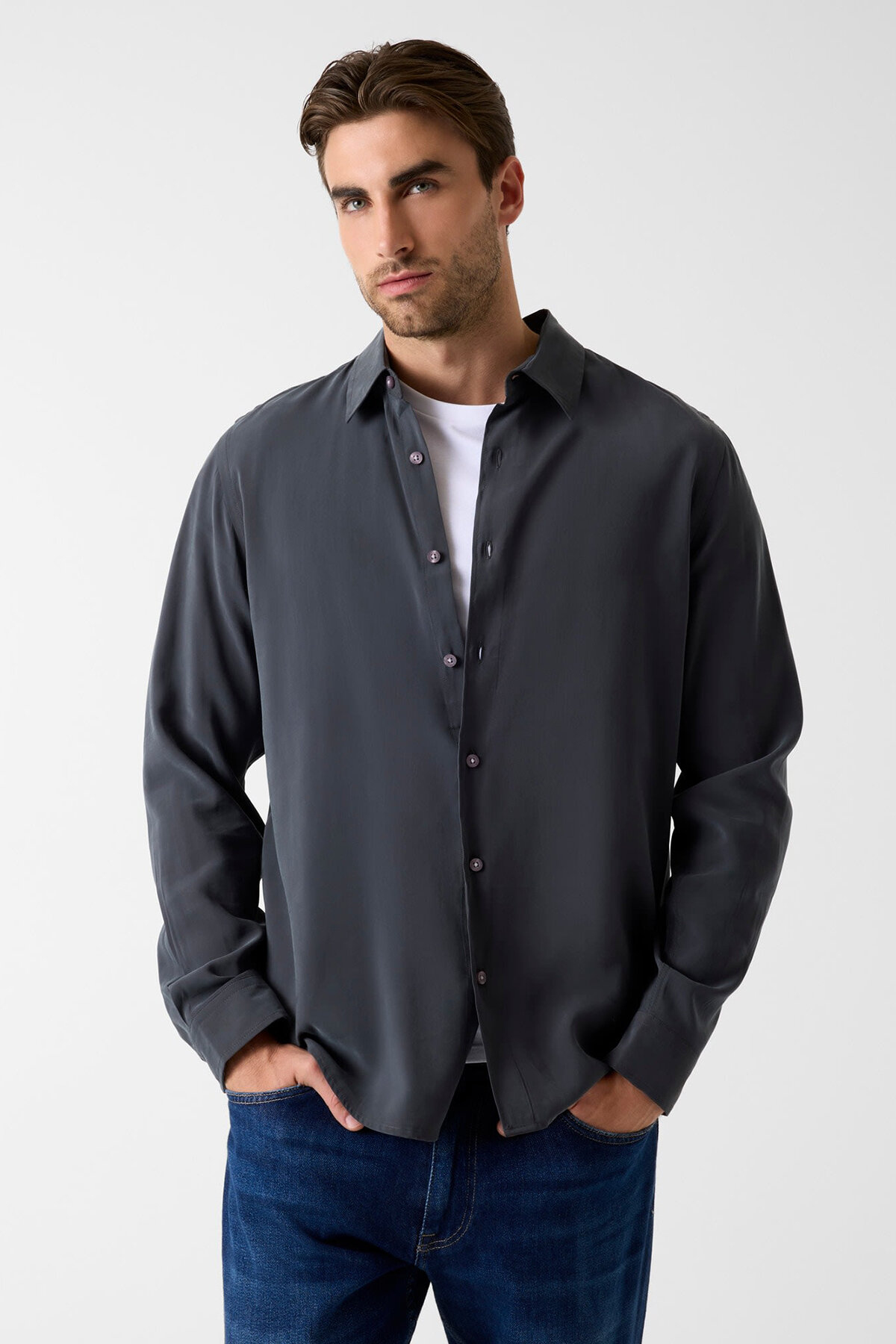 Guess Erkek Gömlek M6RH22WI640