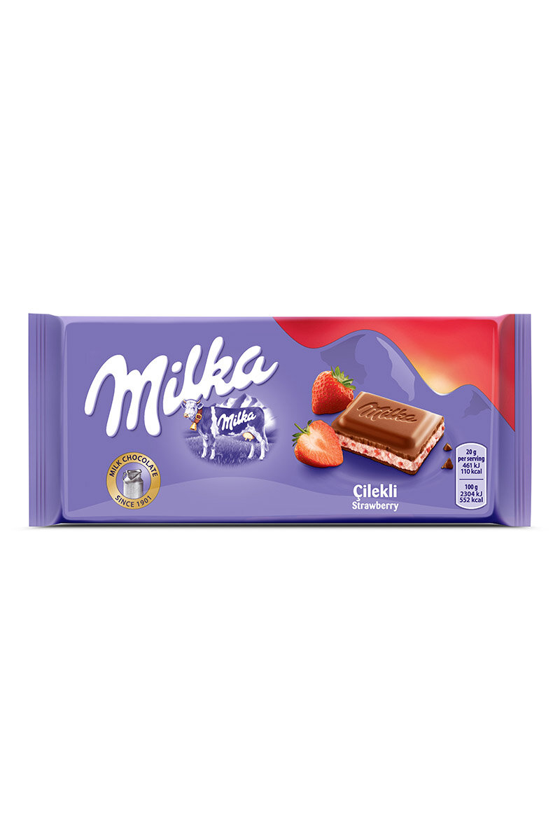 Milka 100G Çilekli Çikolata Tablet