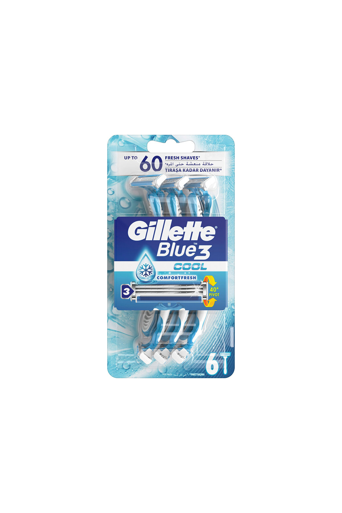 Gillette Blue3 Tıraş Bıçağı 6'lı Cool