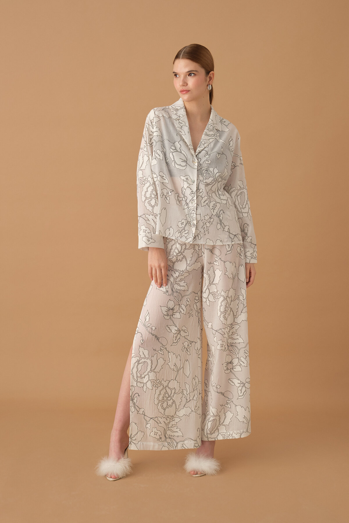 Pierre Cardin Kadın 3'lü Pijama Takımı LX.25237.KRM