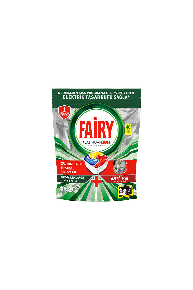 Fairy Bulaşık Makinesi Tableti Platinum Plus 40'lı