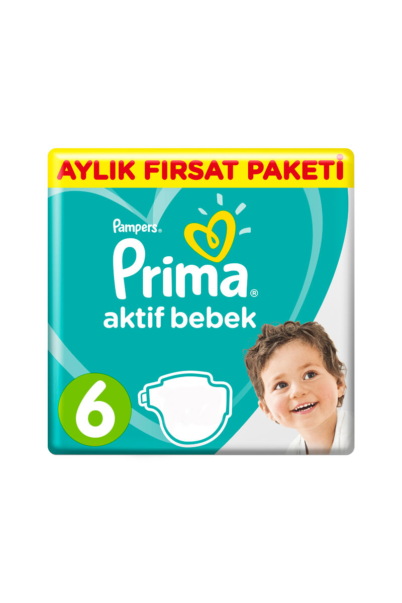 Prima Bebek Bezi Aylık Fırsat Paketi Extra Large(6) 13-18 Kg 102 Ped