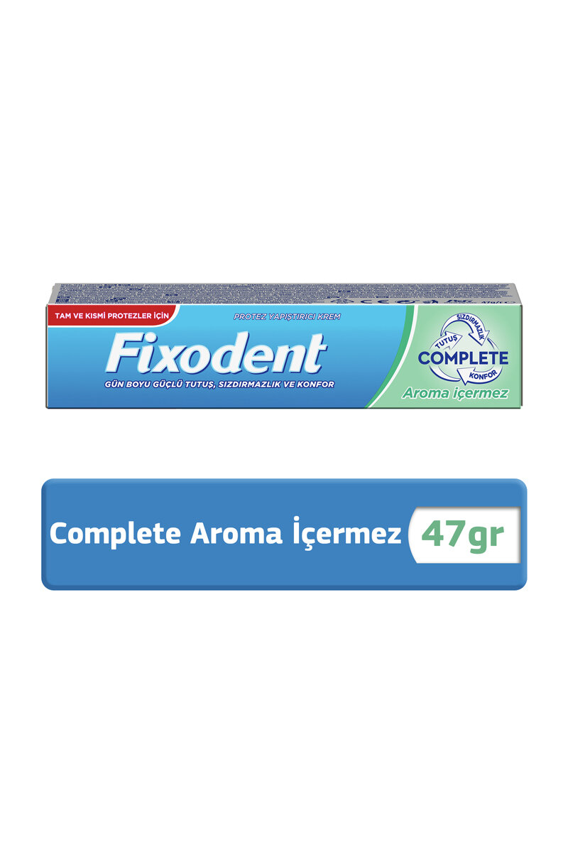 Fixodent Diş Protez Yapıştırıcı Krem Complete Aroma İçermez 47g