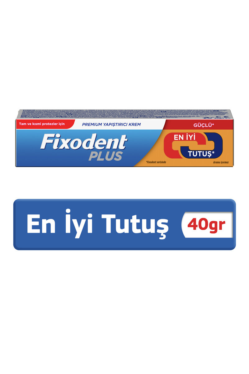 Fixodent Plus Diş Protez Yapıştırıcı Krem Güçlü Tutuş 40g