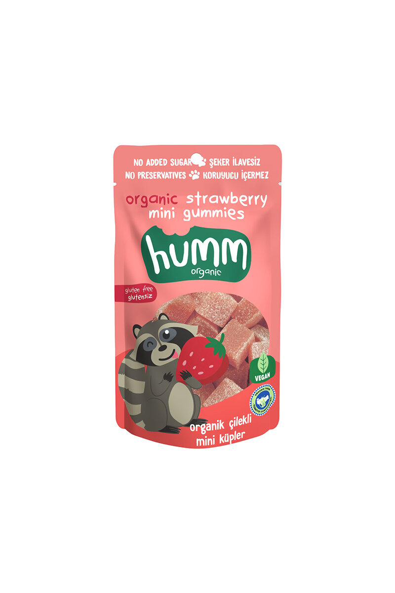 Humm Organik Çilekli Mini Küpler 30 g