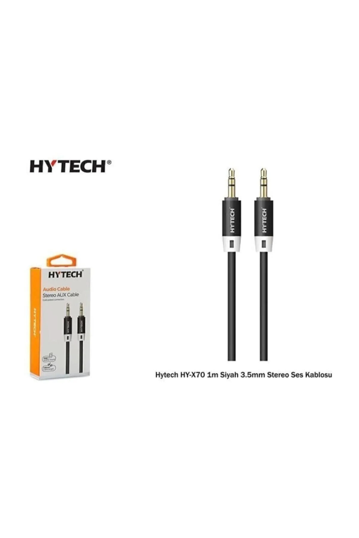 Hytech HY-X70 1m Siyah 3.5mm Stereo Ses Kablosu