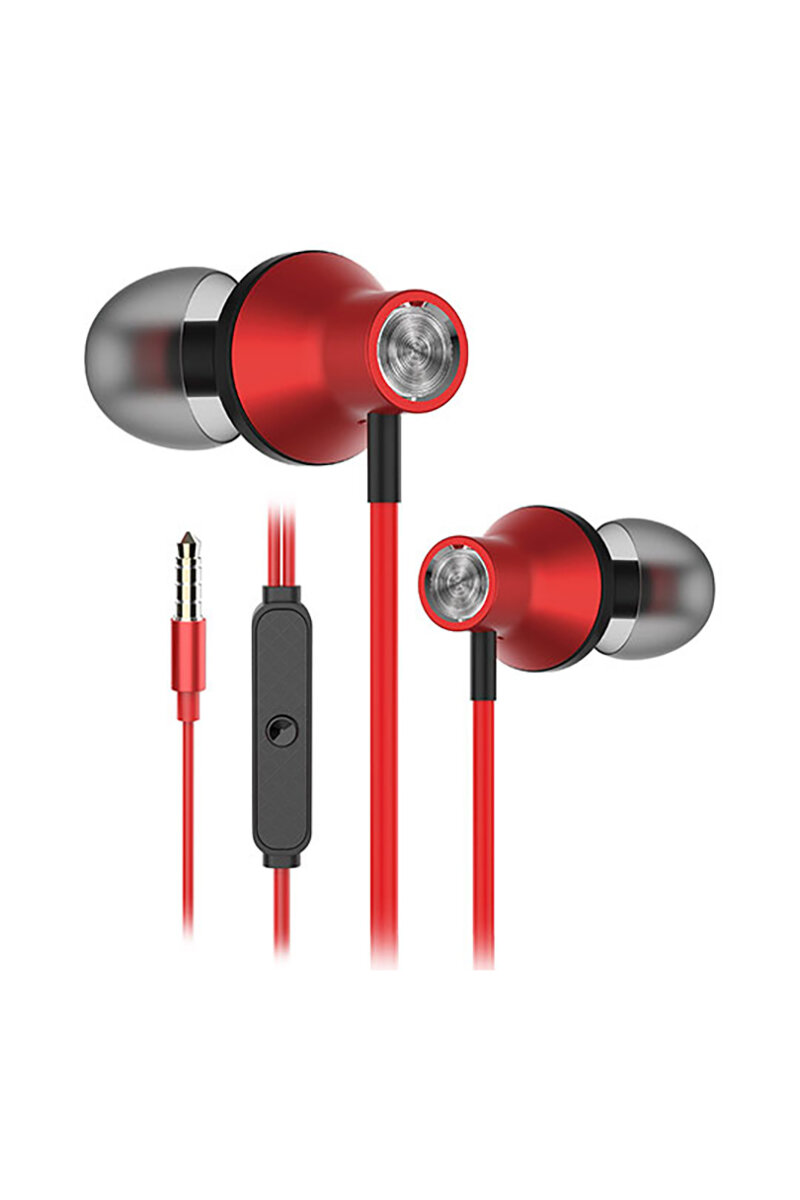 Snopy SN-J19 Mobil Telefon Uyumlu Kulak içi Kırmızı Mikrofonlu Kulaklık