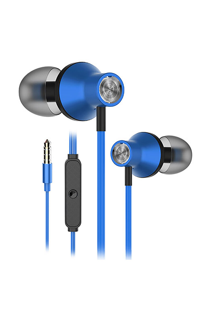 Snopy SN-J19 Mobil Telefon Uyumlu Kulak içi Mavi Mikrofonlu Kulaklık