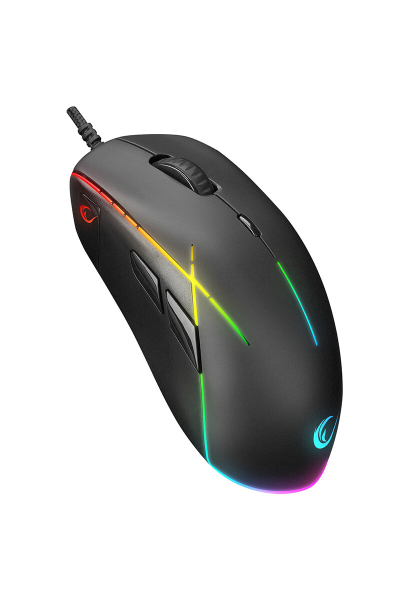 Rampage SMX-R115 GEAR-X 6400dpi Hareketli RGB Işıklı 9 Adet Makro Tuşlu Gaming Oyuncu Mouse