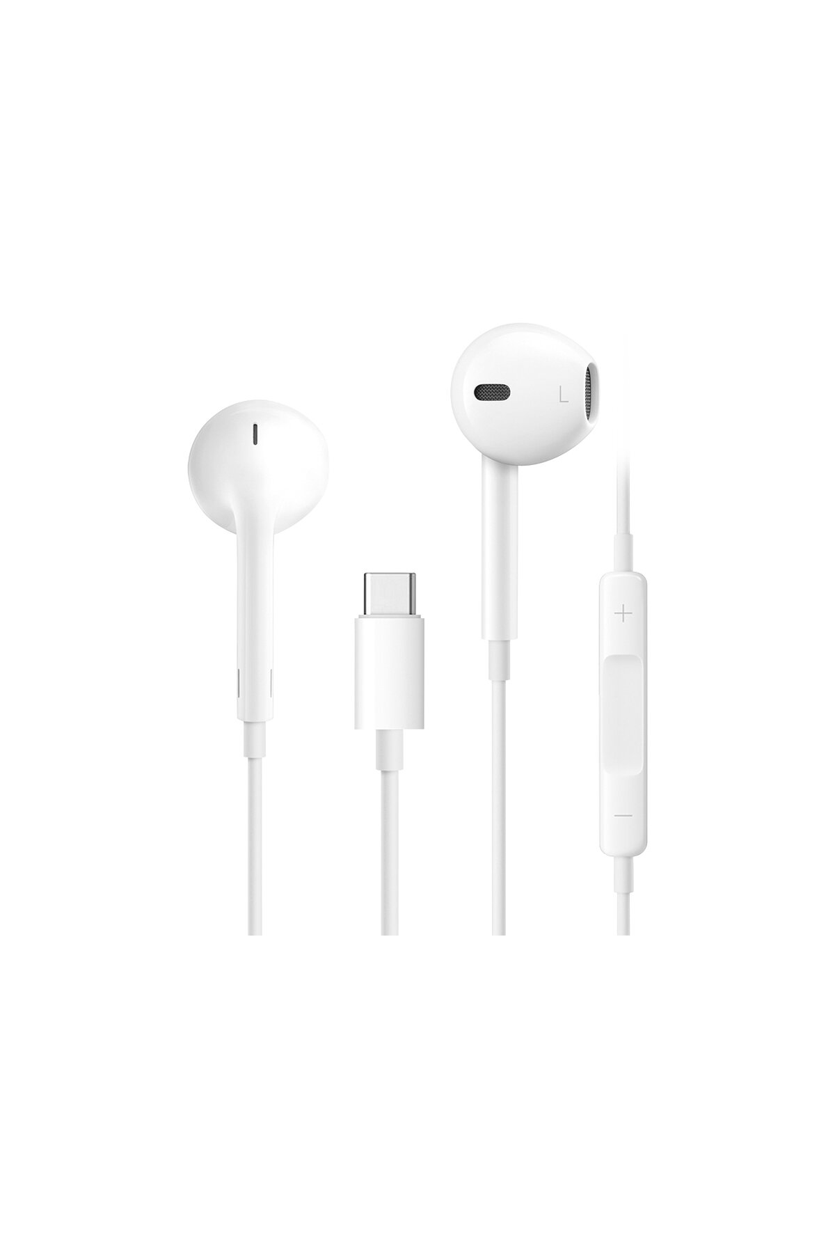 Hytech HY-XBK53 TypeC Telefon Uyumlu Beyaz Kulak İçi Mikrofonlu Kulaklık