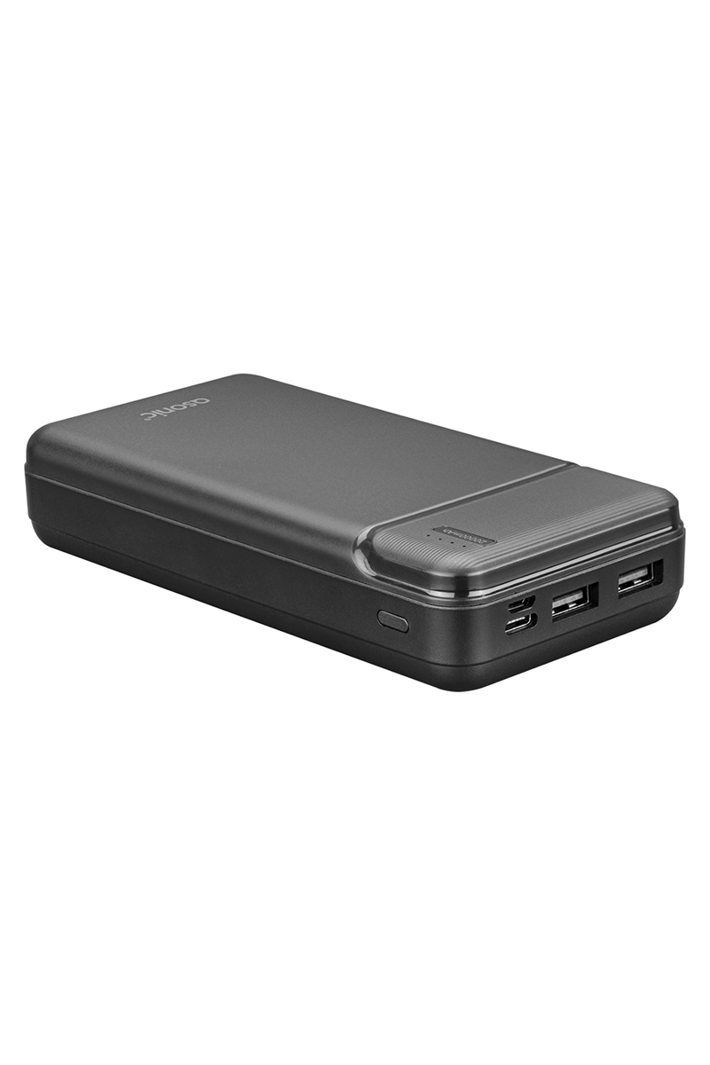 Asonic AS-P20 20000mAh 2*USB Output Powerbank Siyah Taşınabilir Pil Şarj Cihazı