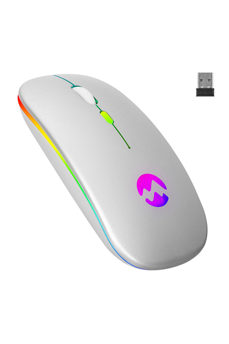 Everest SMW-710 Usb 2.4Ghz Gümüş Ledli 800/1200/1600dpi Şarjlı Kablosuz Mouse