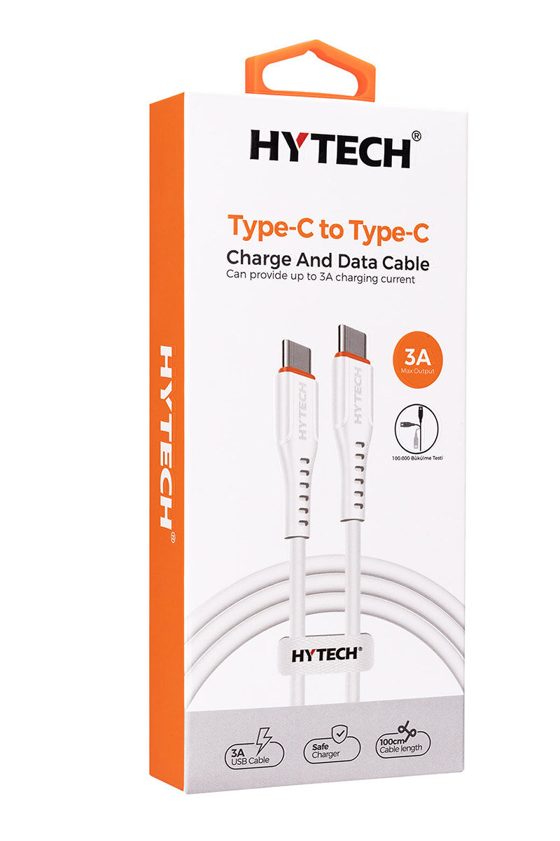 Hytech HY-XTP20 1M 3A TypeC to TypeC Hızlı Data + Sarj Kablosu