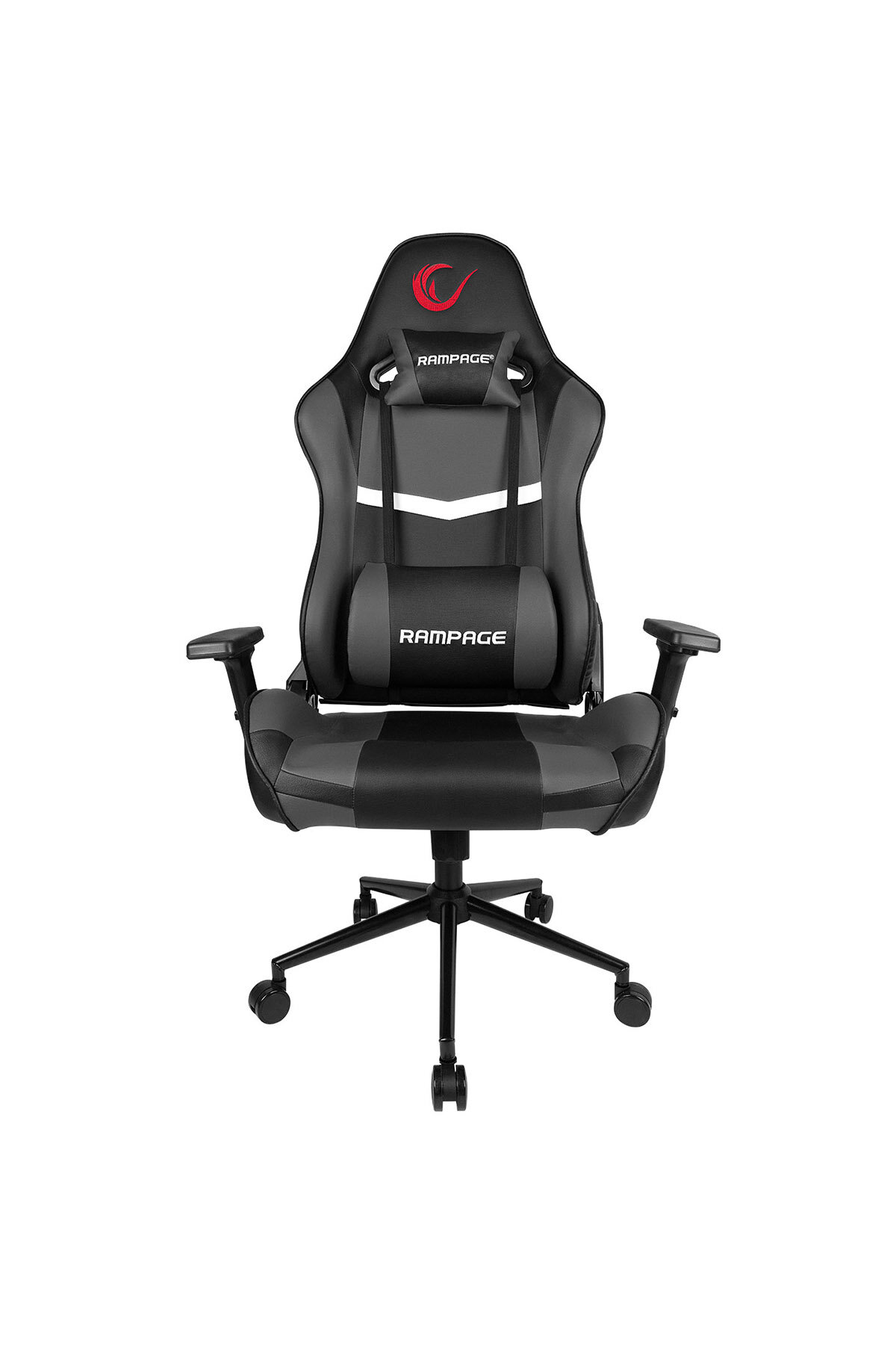 Rampage KL-R56 3D Kol,Tam Dökme Süngerli Siyah/Gri Oyuncu Koltuğu