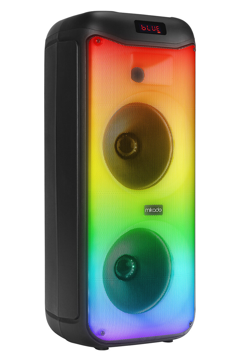 Mikado MD-40KP 40W BT TWS FMli RGB Işıklı Kablosuz Mikrofonlu Toplantı-Parti Kule Hoparlör