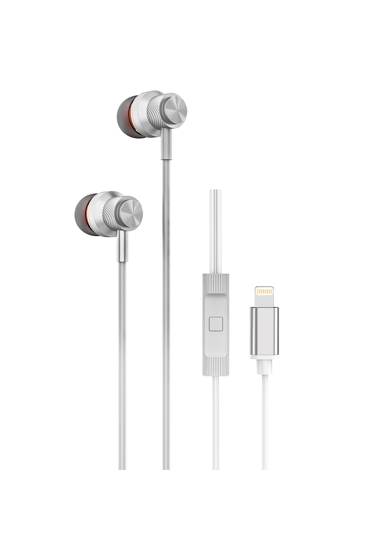 Hytech HY-XBK59 Beyaz iPhone Telefon Uyumlu Lightning Konnektörlü Metal Bluetooth Kulaklık