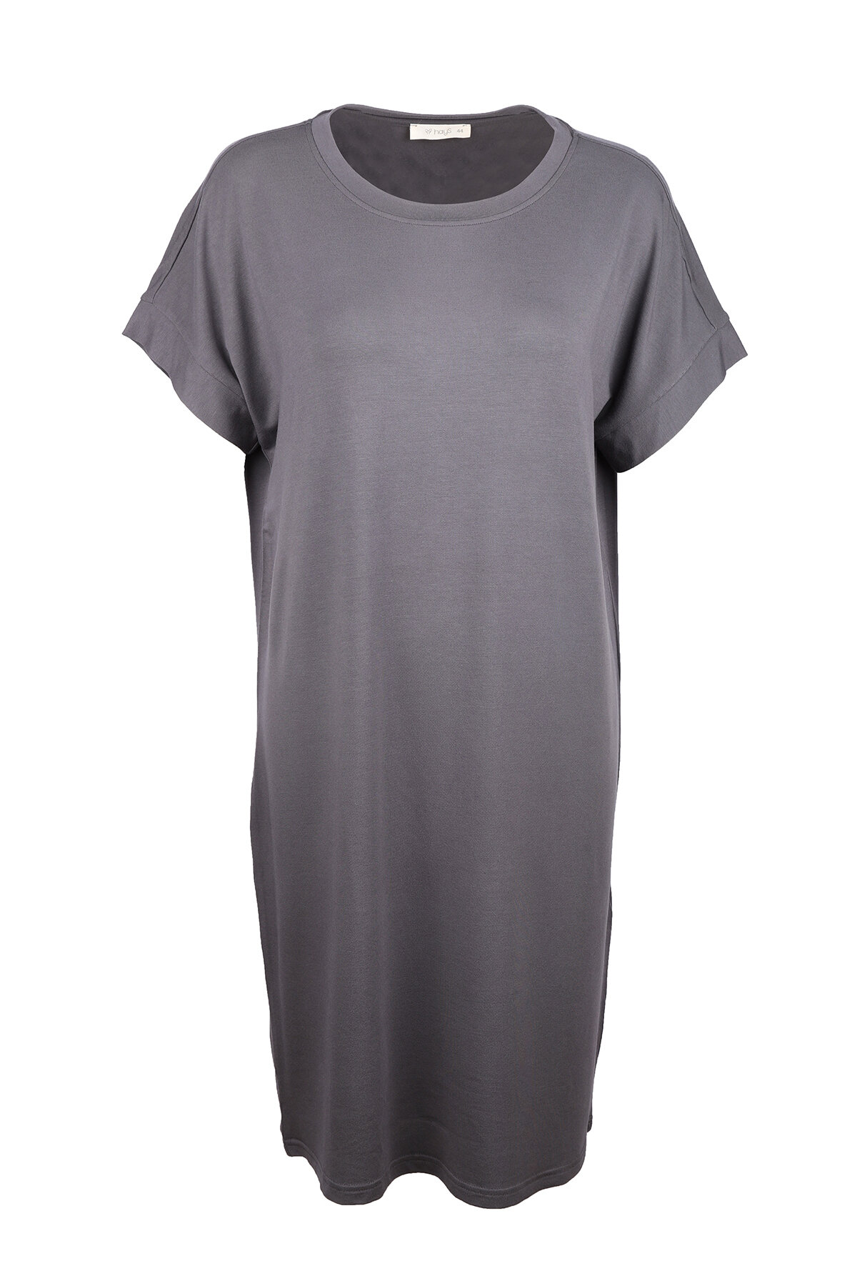 Hays Kadın Büyük Beden İki İplik Modal Düşük Kollu Elbise 75806ANT