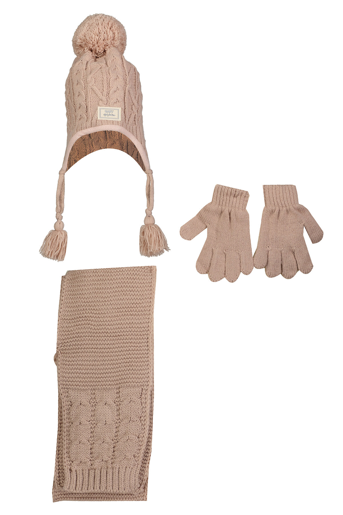 Kitti Kız Çocuk Atkı Bere Set P-K23160-04PDR