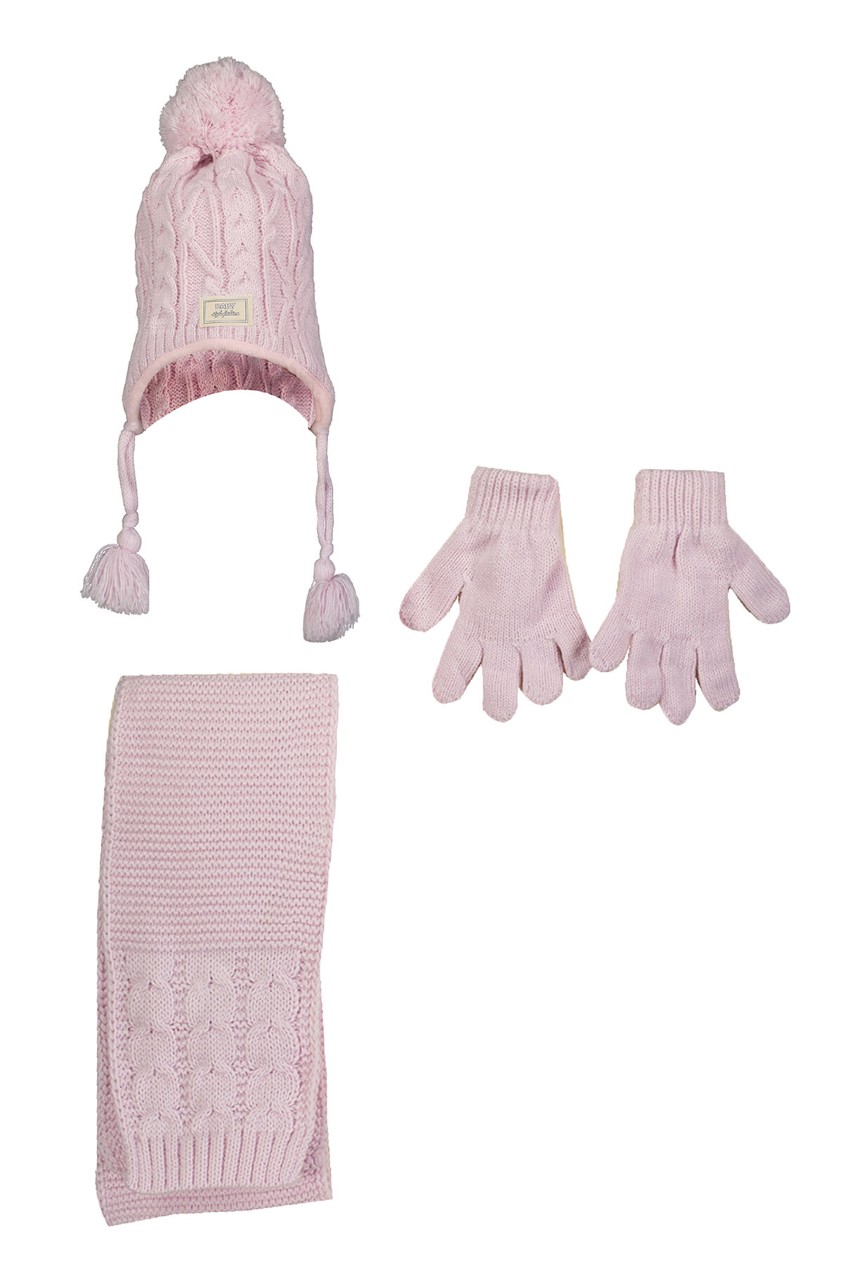 Kitti Kız Çocuk Atkı Bere Set P-K23160-04PMB