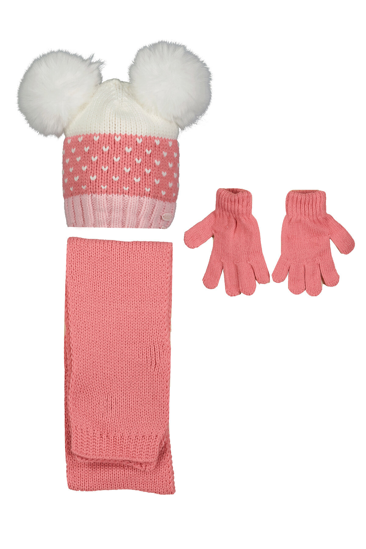 Kitti Kız Çocuk Atkı Bere Set P-K23160-05PMB