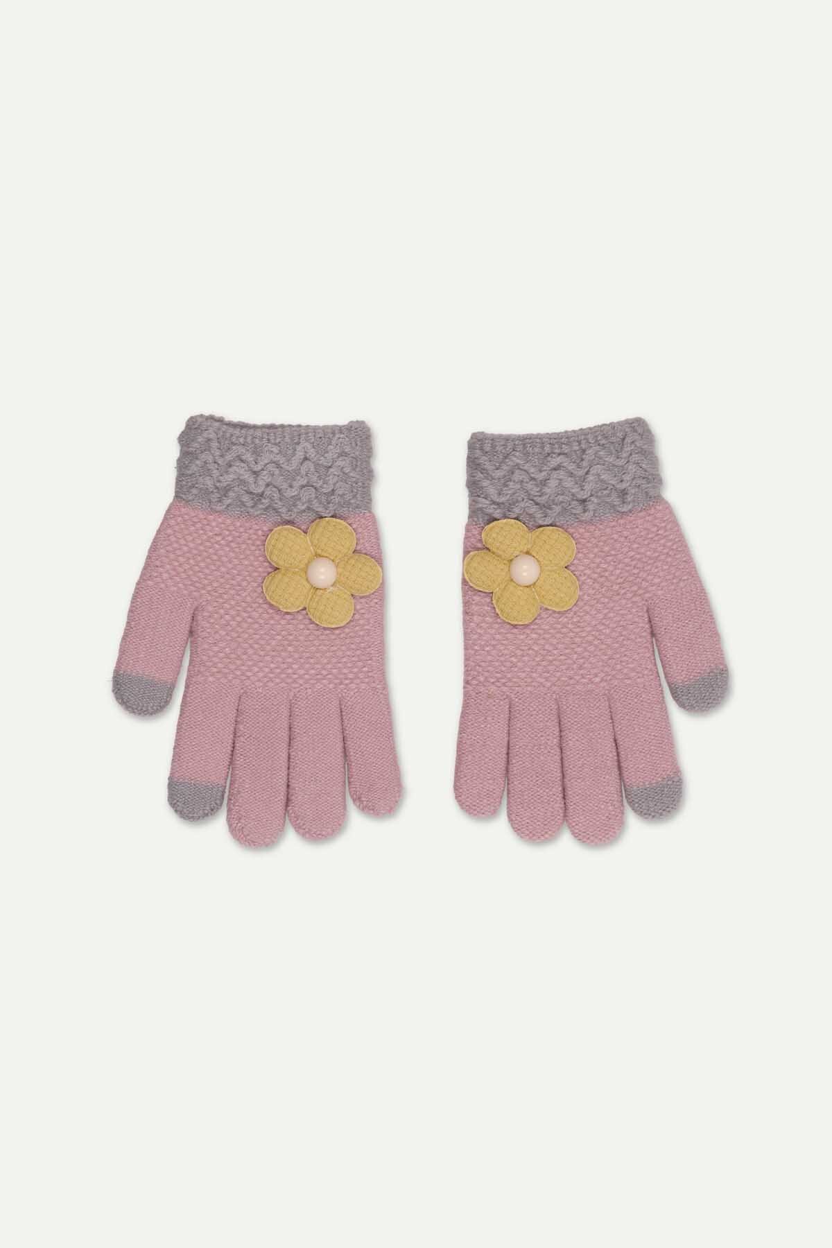 Kitti Kız Çocuk Örme Eldiven 9/12 Yaş P-K25240-01