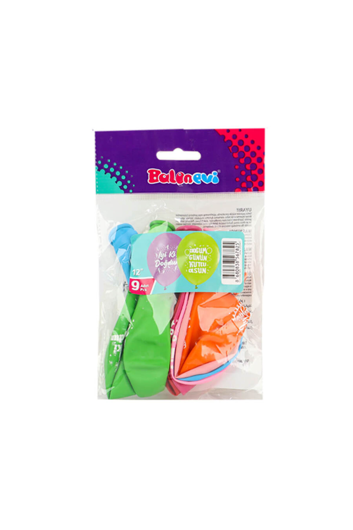 Balonevi Doğum Günü Baskılı Balon 9'lu