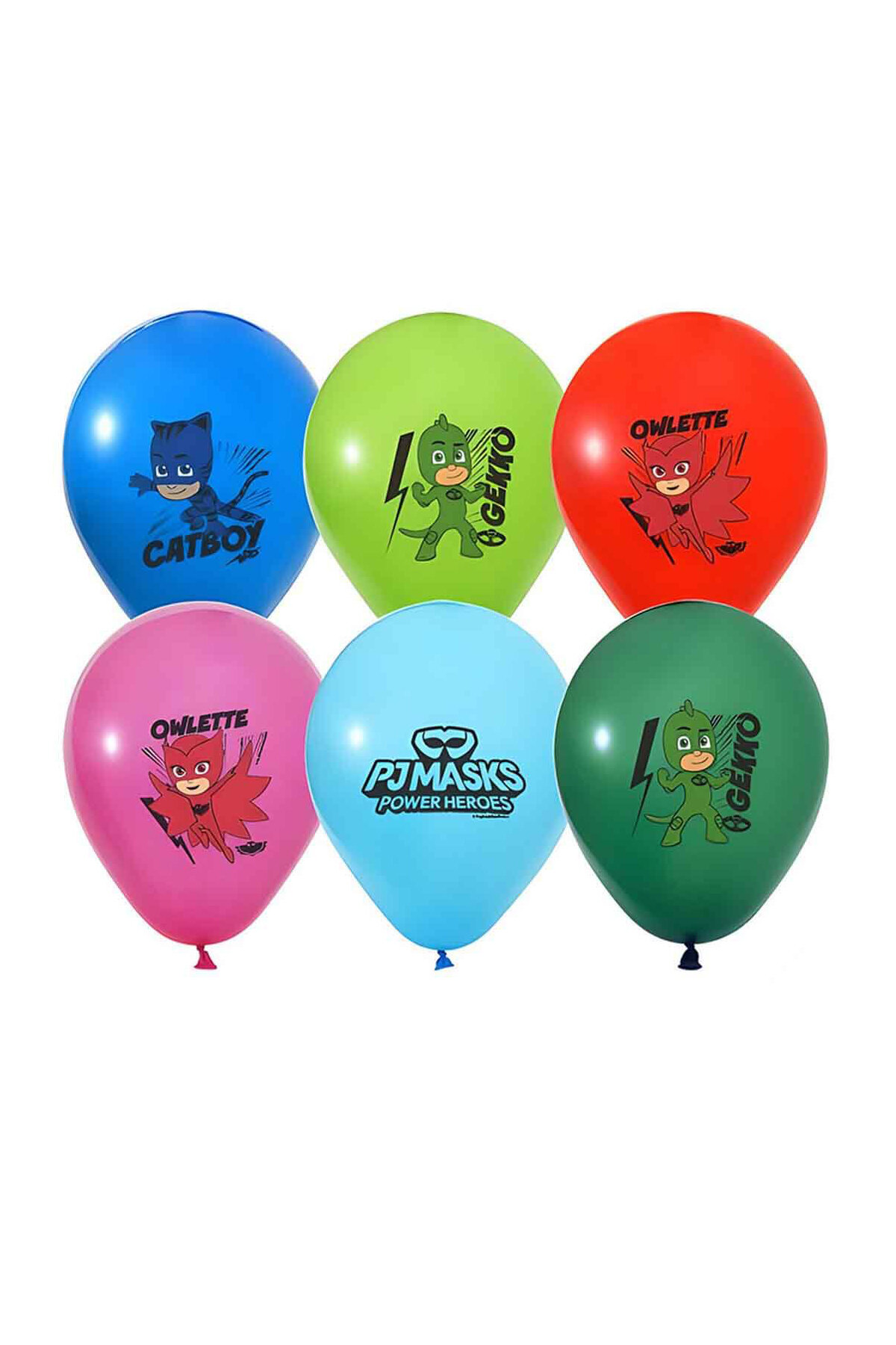 Balonevi PJ Mask Power Heroes Balon 6'lı