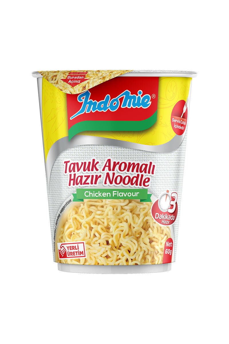İndomie Tavuk Aromalı Hazır Noodle Bardak 60 g