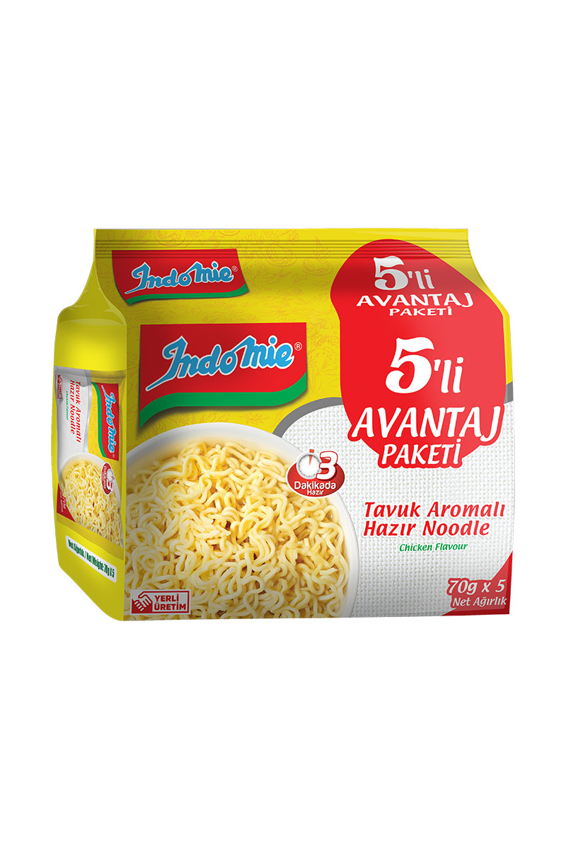 İndomie Tavuk Aromalı Hazır Noodle 5'li Paket 350 g