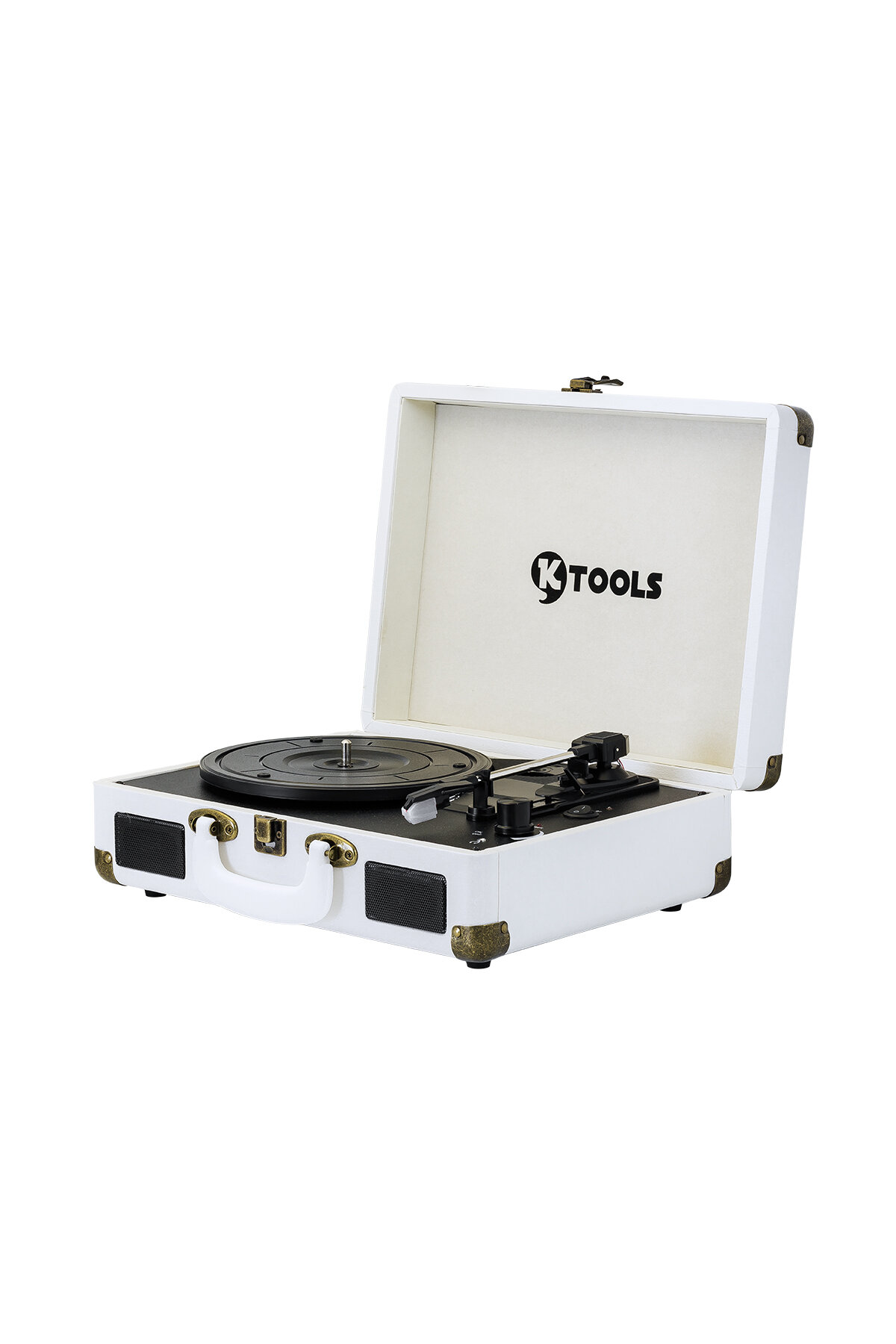 Ktools Pikap Bluetooth Hoparlör Long Nostalgia K344 Beyaz