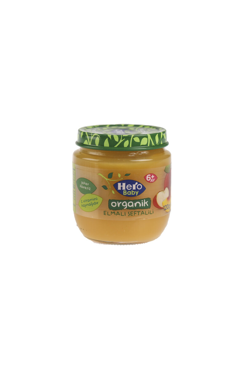 Hero Baby Organik Elma Şeftali Kavanoz Maması 120 g