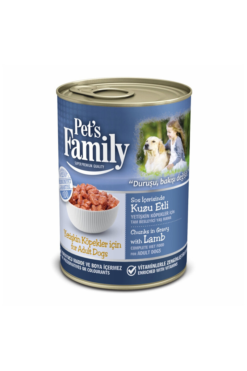 Pets Family Konserve Köpek Kuzu Etli 400g